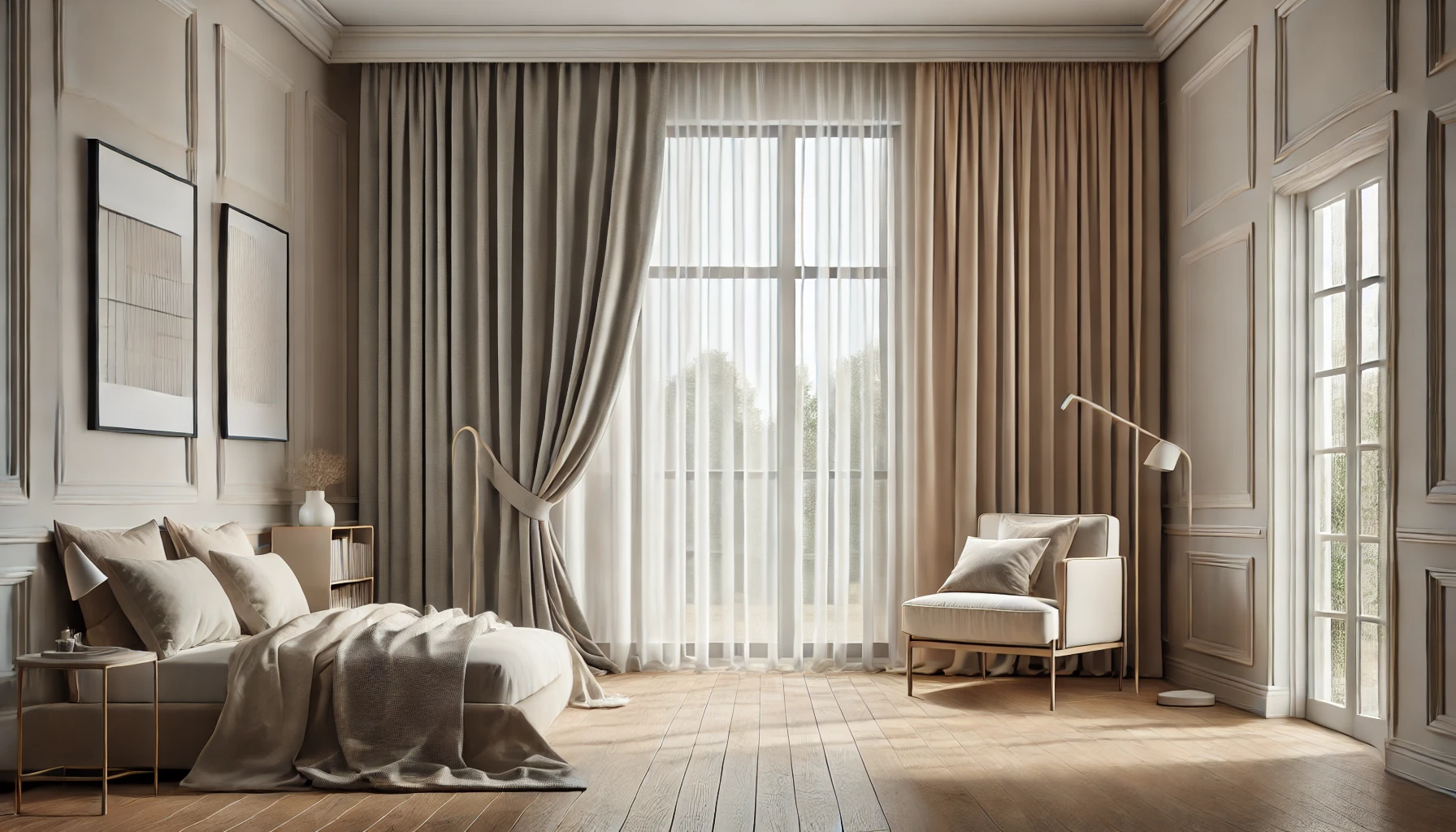 Layered Blackout Curtains in Doha